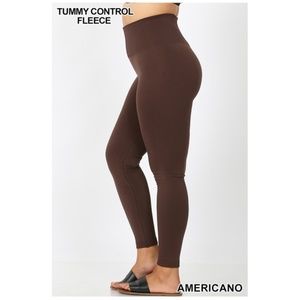 New! Americano Fleece Lined Leggings